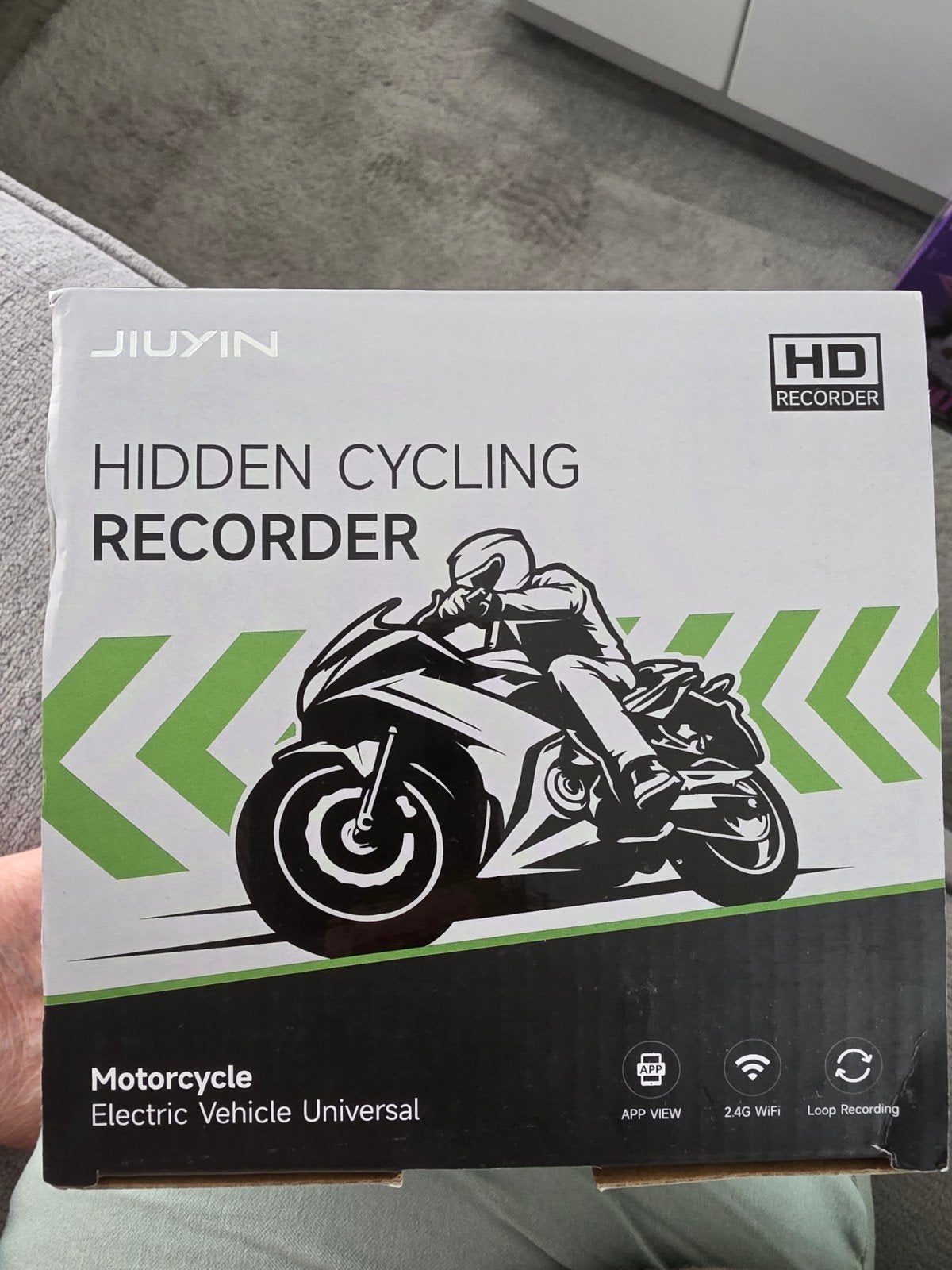 Jiuyin HD Verborgen moterfietsrecorder - Universeel, Ophalen