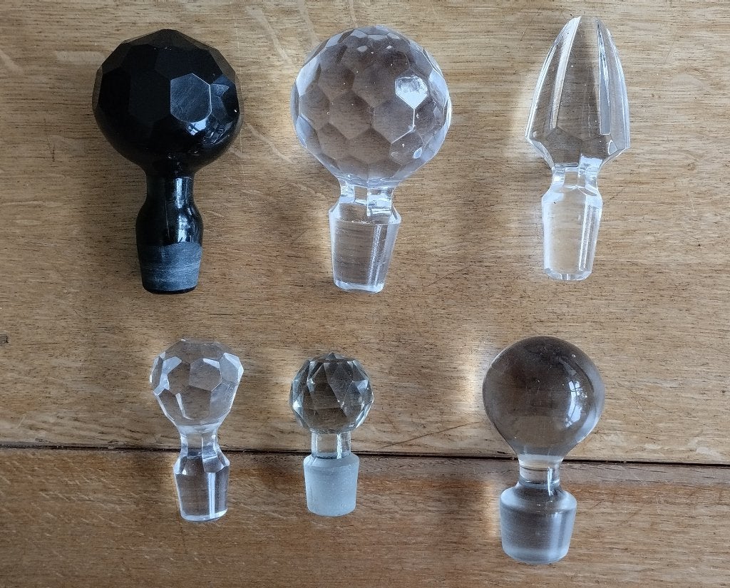6 oude kristallen stolpen, Huis en Inrichting, Woonaccessoires | Stolpen, Verzenden, Zo goed als nieuw