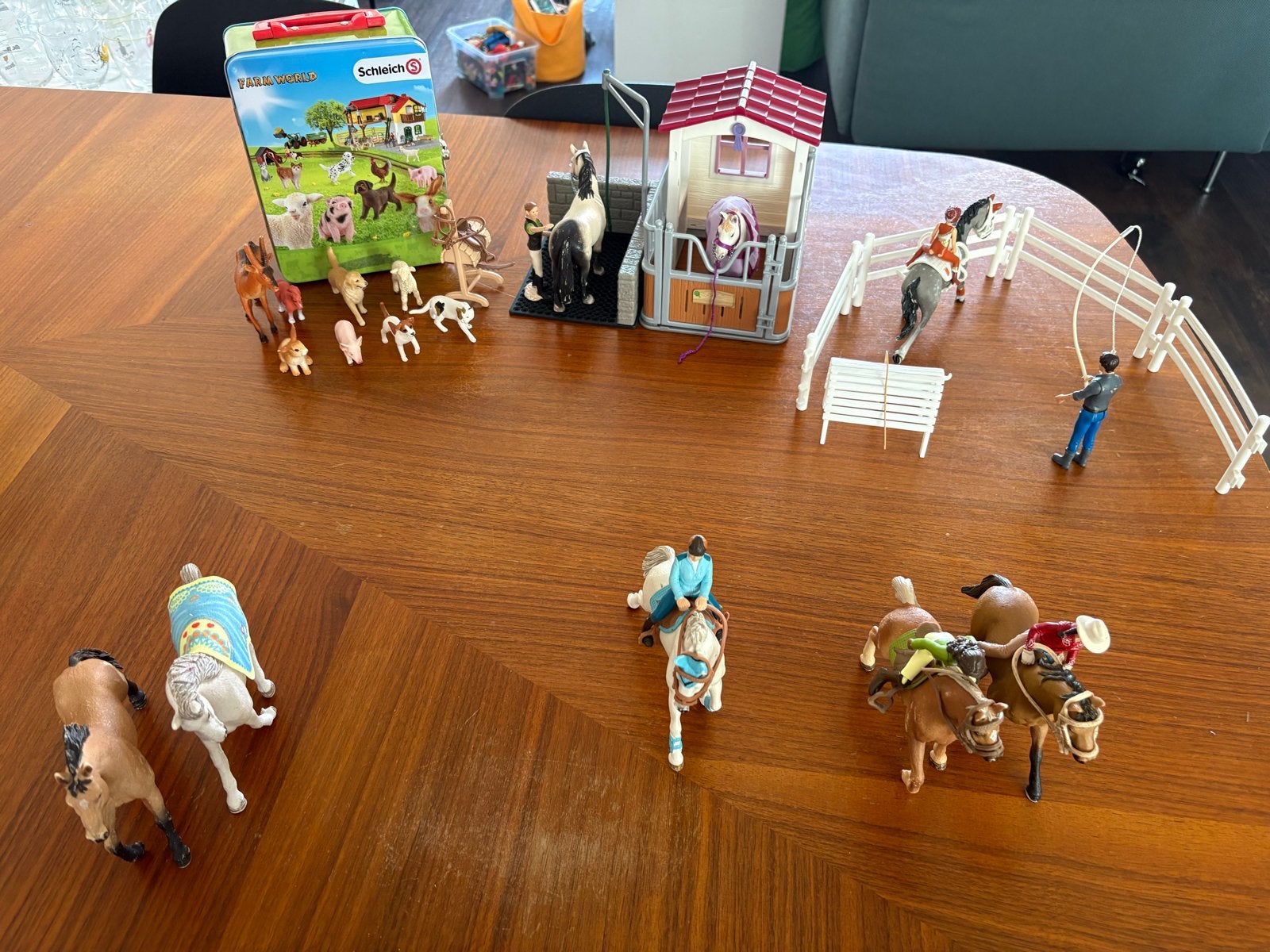 Grote collectie Schleich paarden en boerderijdieren, Ophalen, Gebruikt