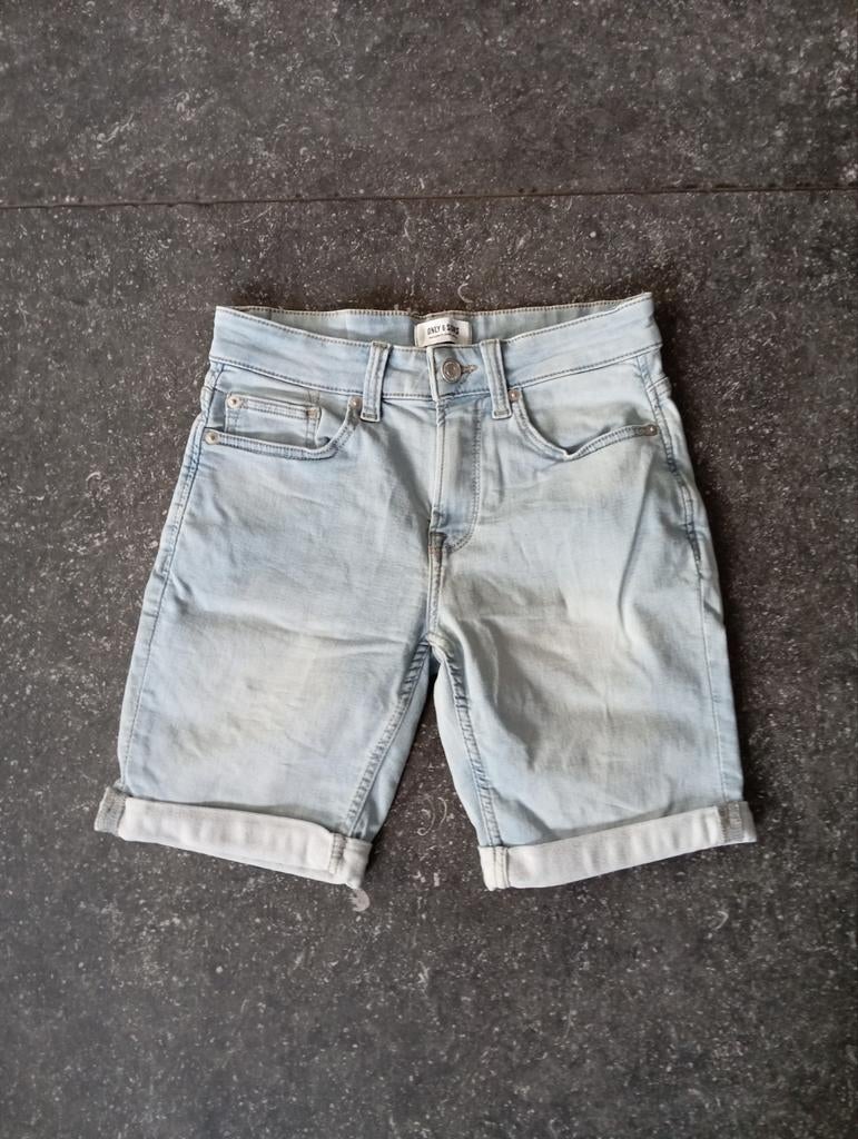 Only & Sons korte broek, Kleding | Heren, Broeken en Pantalons, Blauw, Ophalen of Verzenden, Zo goed als nieuw, Maat 46 (S) of kleiner