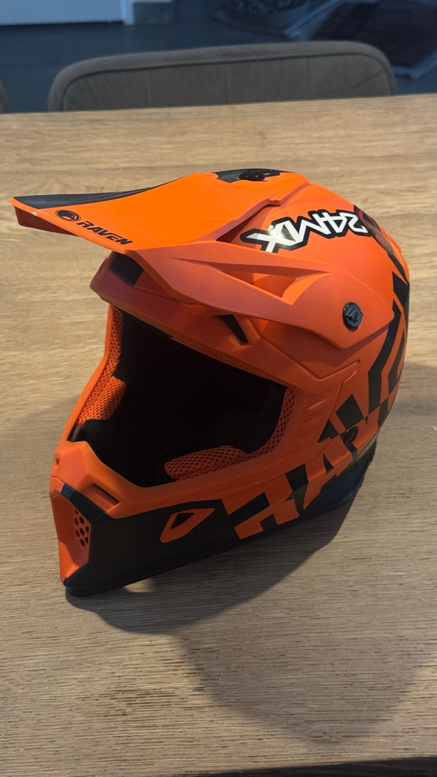 Raven 24MX Offroadhelm - Oranje/Zwart, Maat M, M, Tweedehands, Ophalen, Overige merken