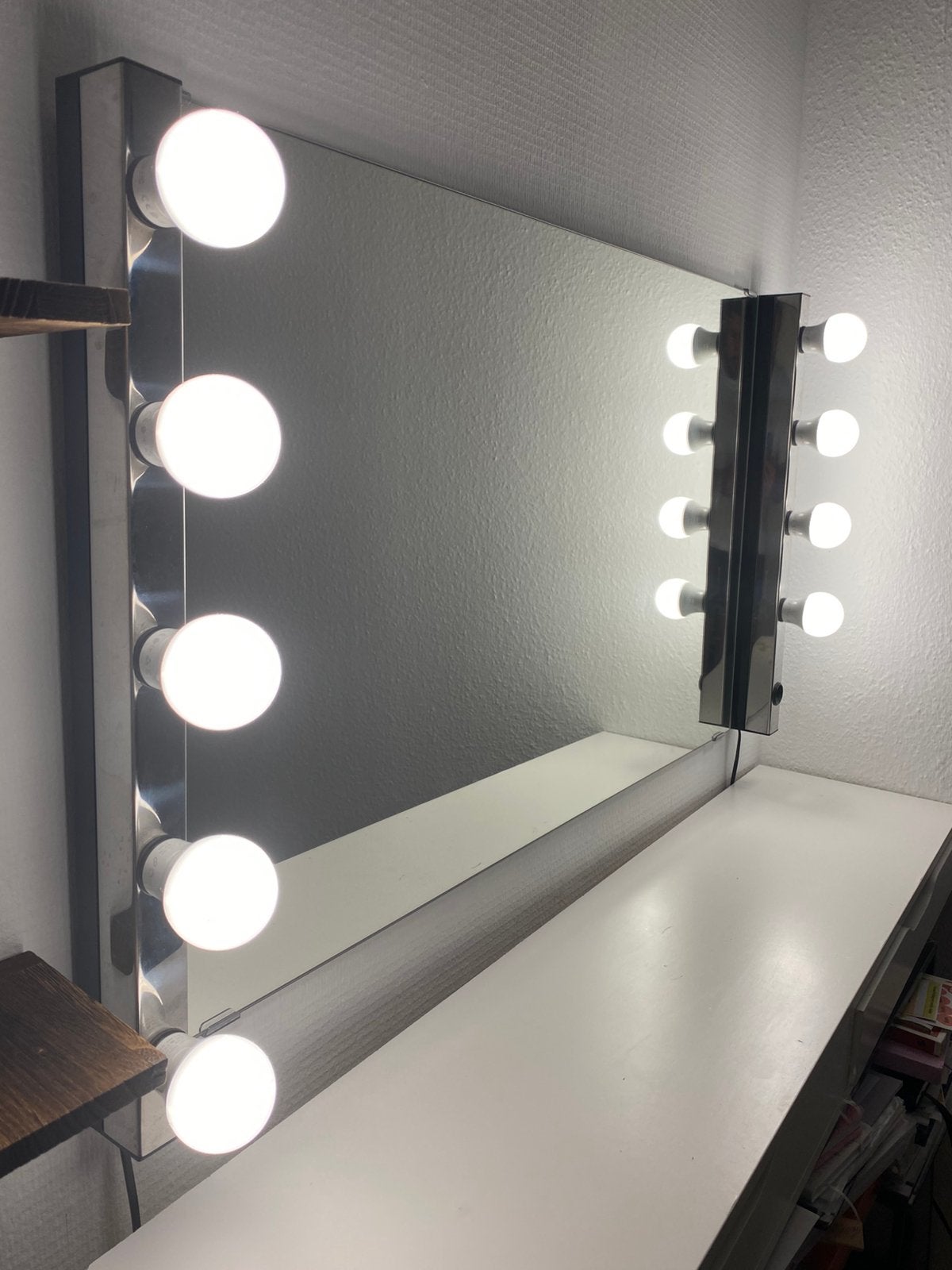 Hollywood spiegel met verlichting, Huis en Inrichting, Ophalen, Minder dan 50 cm, Zo goed als nieuw, Minder dan 100 cm