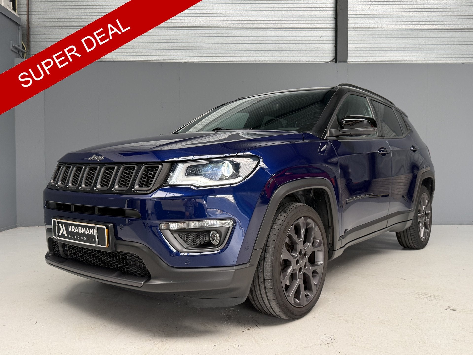 Jeep Compass 1.3T S OrgNL-NAP|Leder|Trekhaak|Automaat, Auto's, Jeep, 4 cilinders, Blauw, 600 kg, 1405 kg