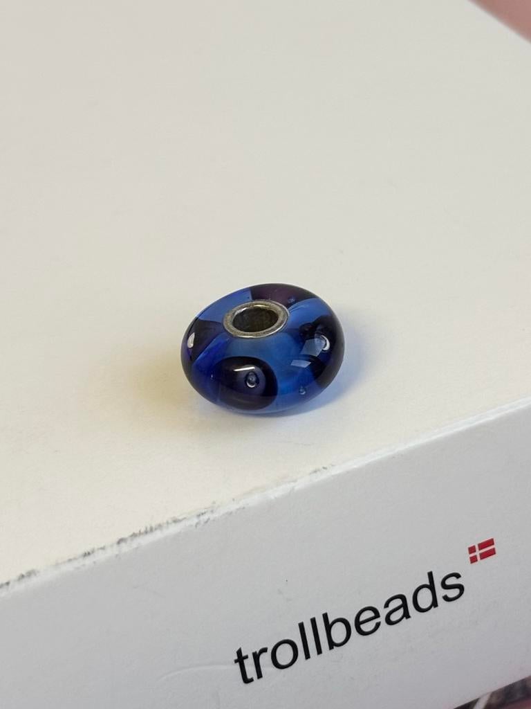 Trollbeads clear Blue Bubbles Bead, Ophalen of Verzenden, Zo goed als nieuw, Overige merken