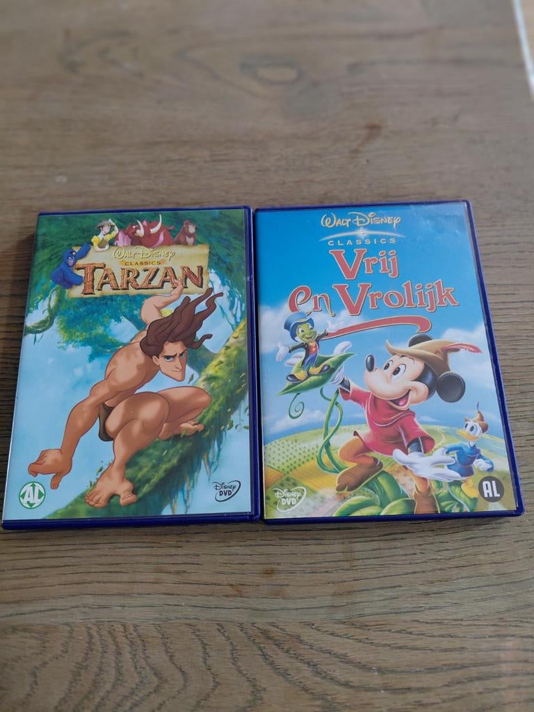 Disney Classics Tarzan & Vrij en Vrolijk dvd's., Cd's en Dvd's, Dvd's | Tekenfilms en Animatie, Tekenfilm, Ophalen of Verzenden