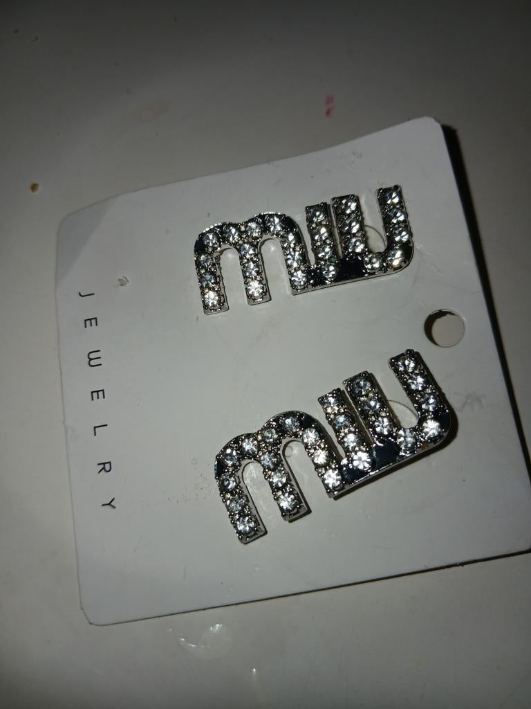 Miu Miu oorbellen met strass steentjes, Sieraden, Tassen en Uiterlijk, Ophalen of Verzenden