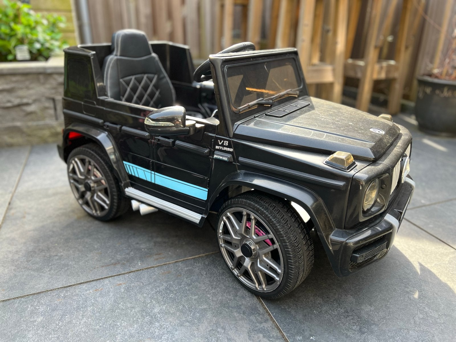 Mercedes G63 AMG 12V Kinderauto Zwart met Afstandsbediening, Ophalen of Verzenden, Gebruikt, Afstandsbediening