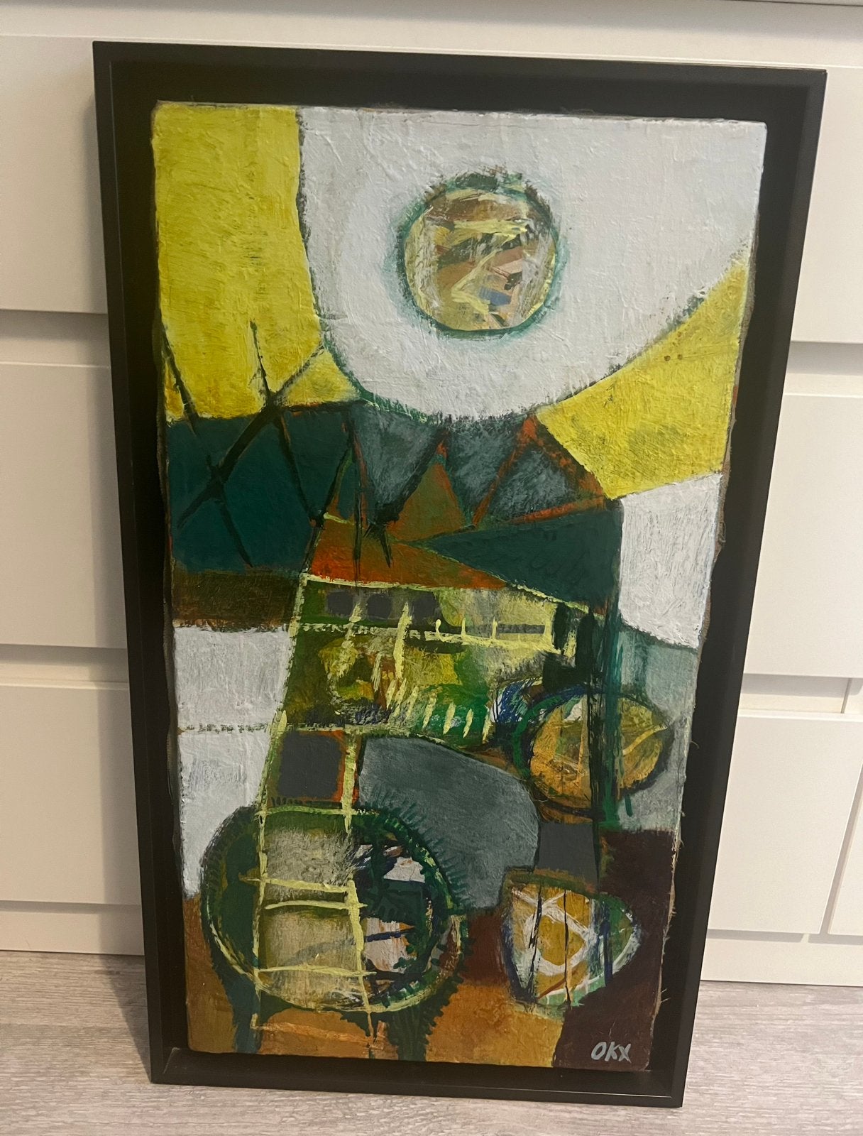Kees Okx olieverf schilderij landscgap, Antiek en Kunst, Ophalen of Verzenden