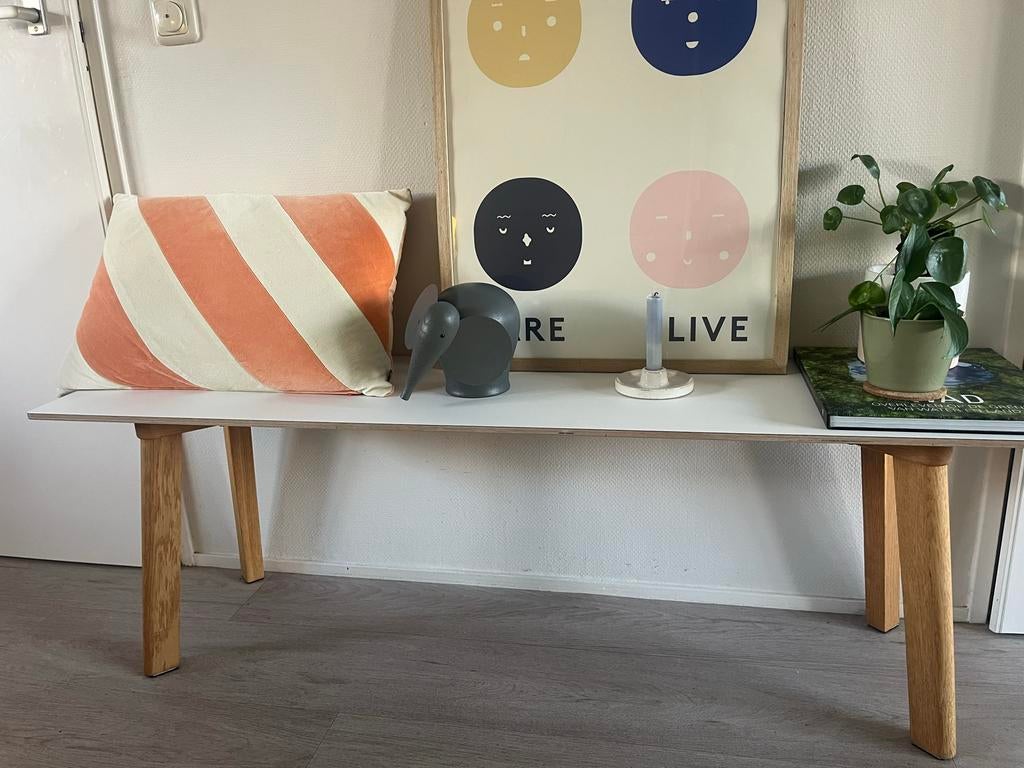 HAY CPH Deux 215 Eetbank - Pearl White Eikenhout, Ophalen, Hout