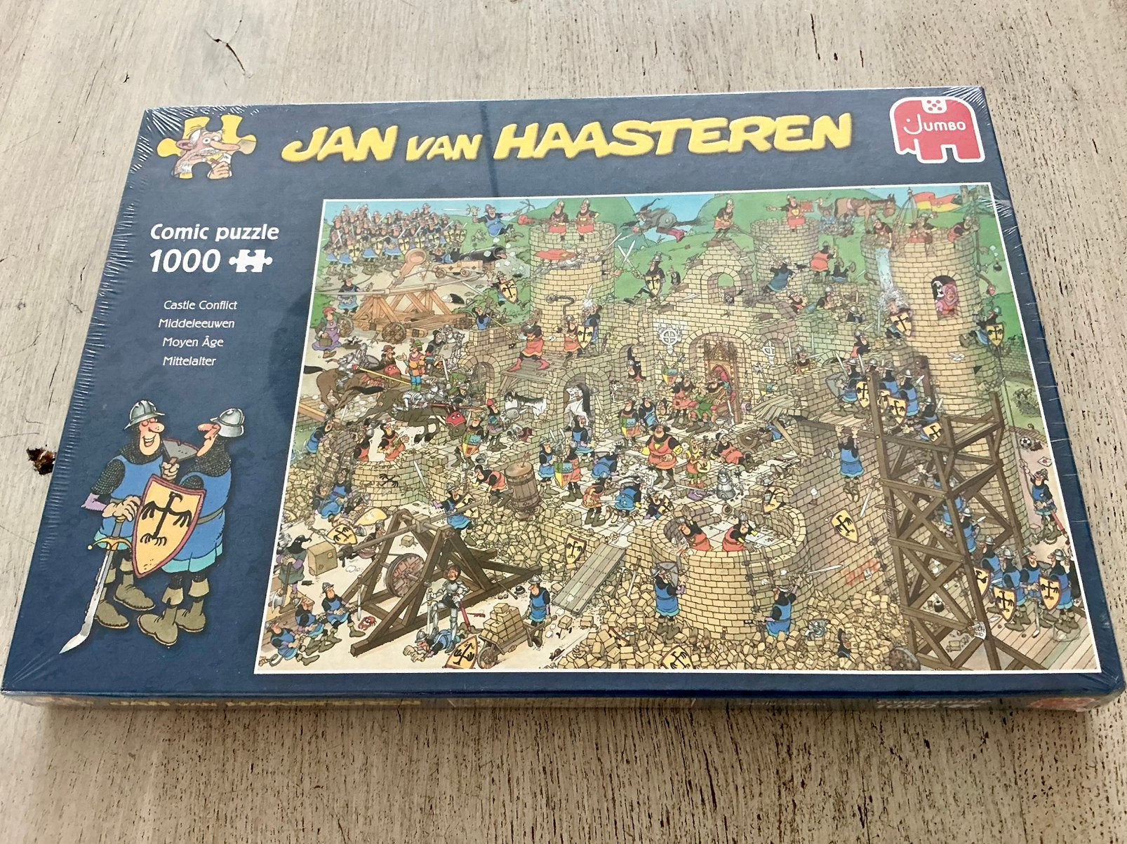 Jan van Haasteren ‘Middeleeuwen’ 1000 st NIEUW en geseald, Ophalen of Verzenden, 500 t/m 1500 stukjes, Nieuw, Legpuzzel