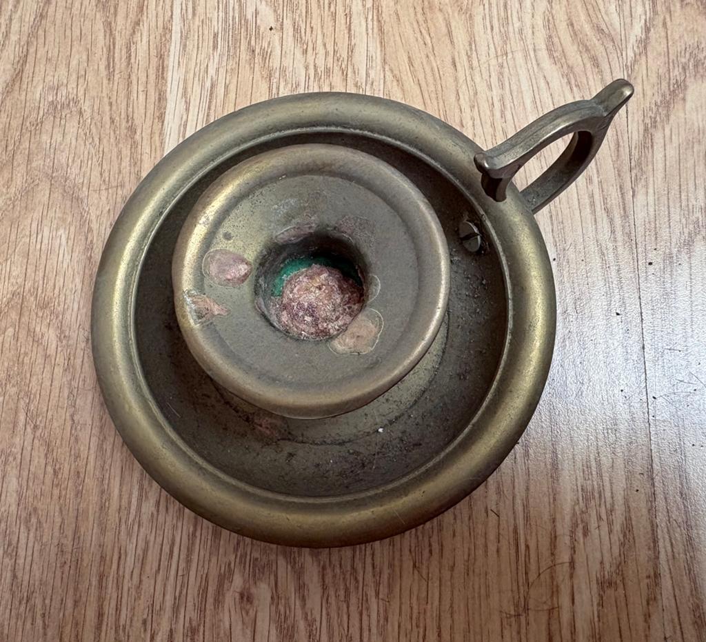 Vintage koperen blaker /handkandelaar, Ophalen, Koper of Brons