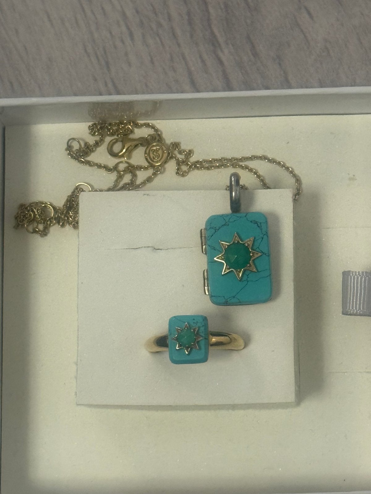 Ti sento sieraden set ketting met medaillion ring maat 17,6, Ophalen of Verzenden, Zo goed als nieuw, Zilver, Overige merken