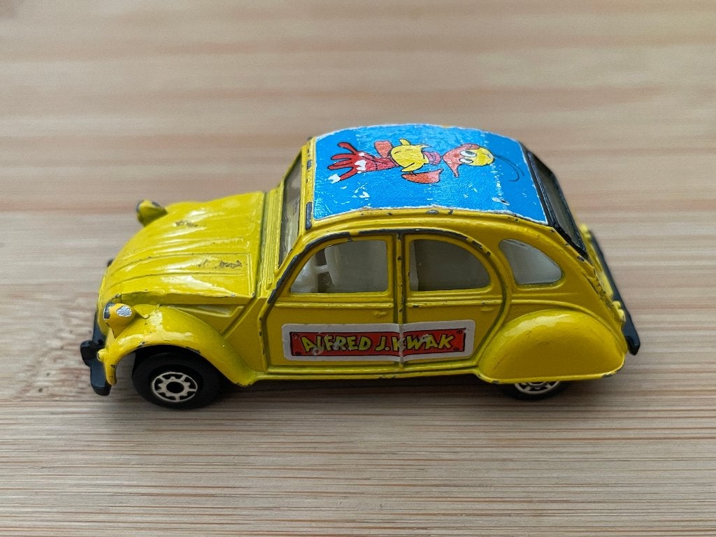 Alfred J. Kwak Citroën 2CV Edocar 1988 - Geel Speelgoedauto, Ophalen of Verzenden, Gebruikt, Auto, Overige merken