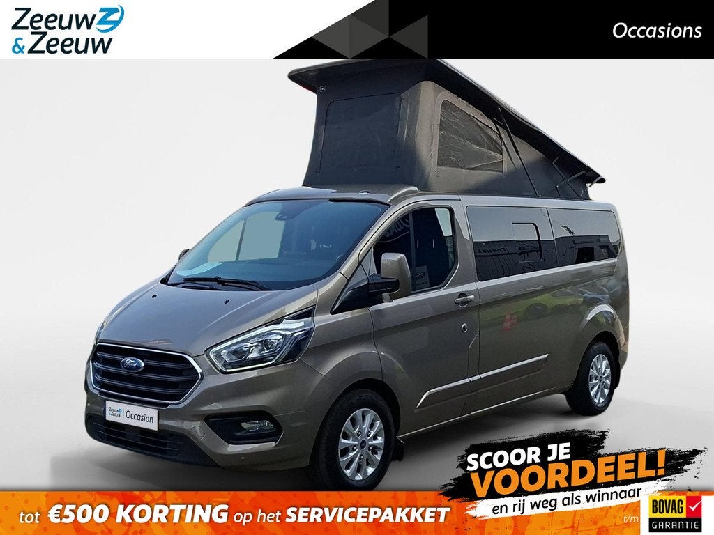 Ford Transit Custom Camper 2.0 TDCI L2H1 Limited 170pk autom, Caravans en Kamperen, Campers, Automaat, Buscamper of Camperbus