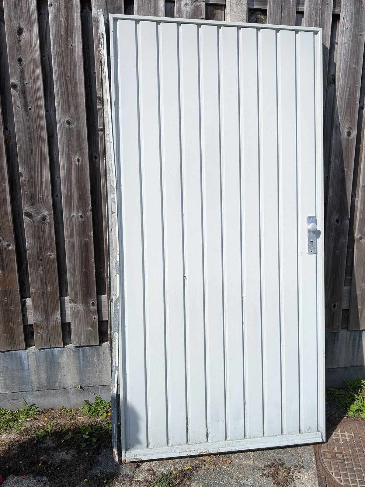 Geïsoleerde garage loopdeur 97x195,5 cm, Doe-het-zelf en Verbouw, Ophalen, Gebruikt, 80 tot 100 cm, Minder dan 200 cm