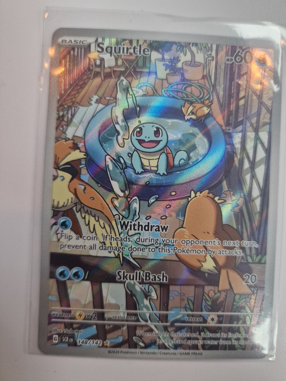 Squirtle 148, Ophalen of Verzenden, Zo goed als nieuw, Losse kaart, Foil