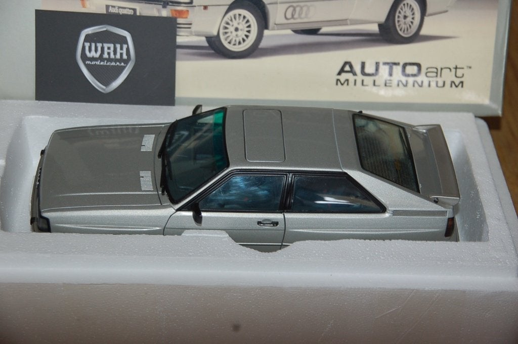1:18 AUDI QUATTRO LWB silver Autoart 70303 WRH, Verzenden, Zo goed als nieuw, Auto, Autoart
