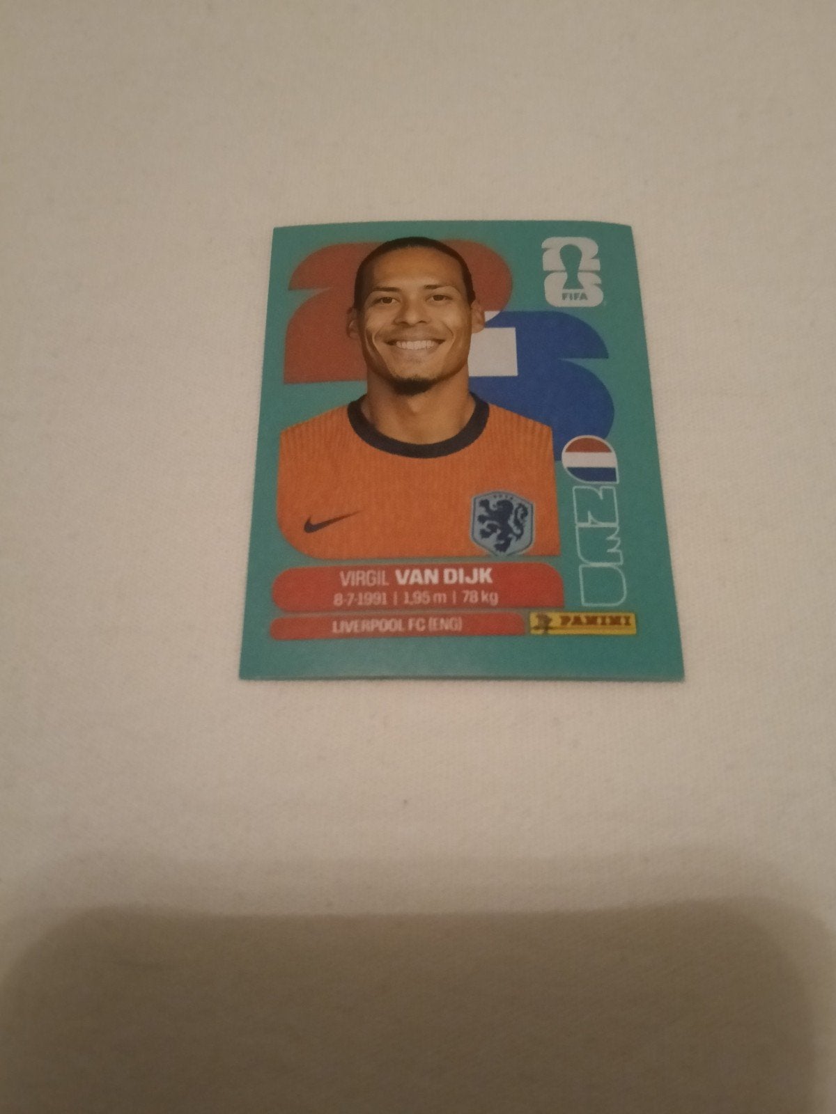 Virgil van Dijk Panini FIFA 2023 Spelerskaart, Verzamelen, Ophalen of Verzenden, Zo goed als nieuw, Buitenlandse clubs, Spelerskaart