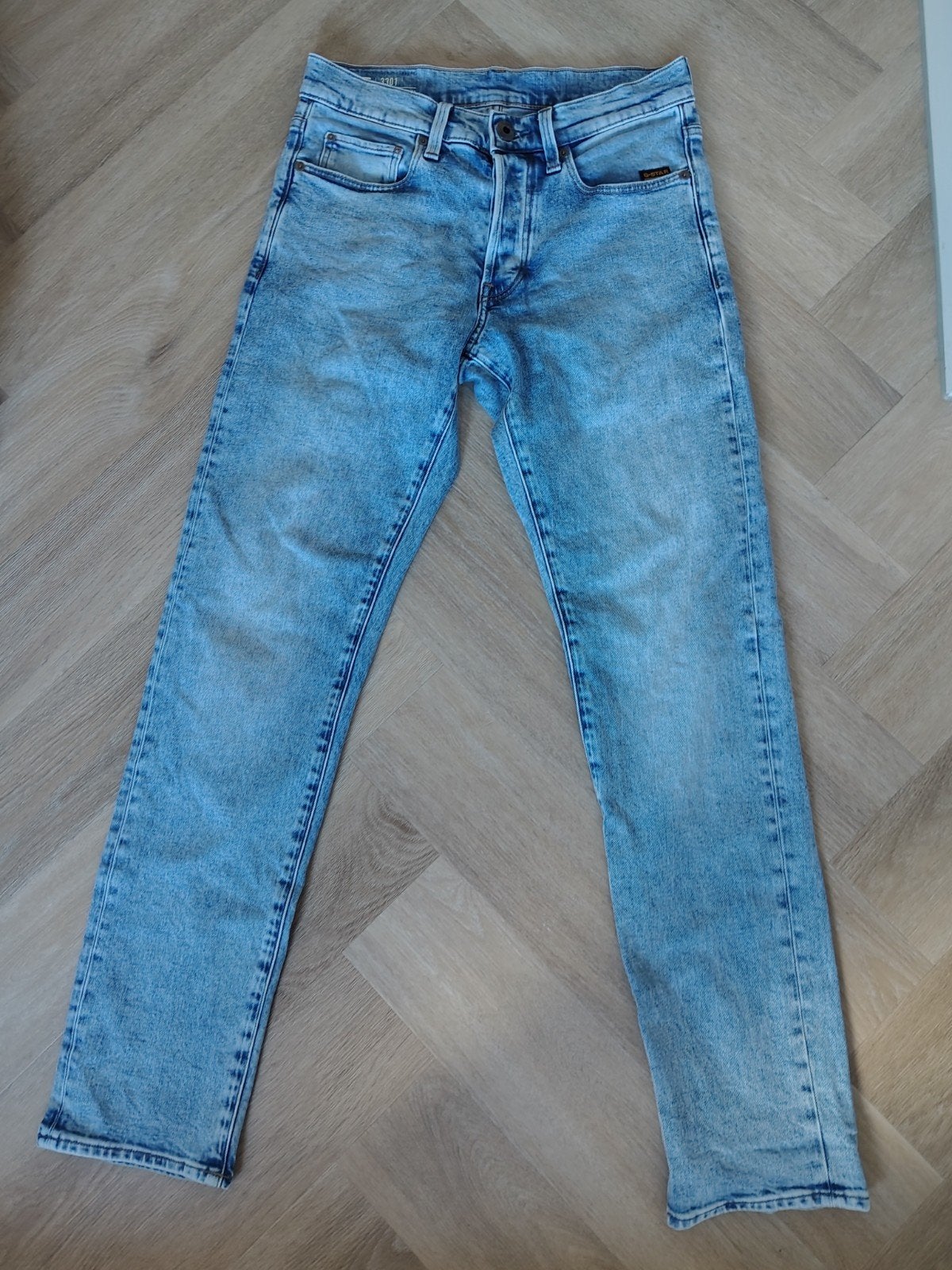 G-Star 3301 Tapered Fit Jeans - Zo goed als nieuw, Kleding | Heren, G-Star Raw, Blauw, W32 (confectie 46) of kleiner, Ophalen of Verzenden