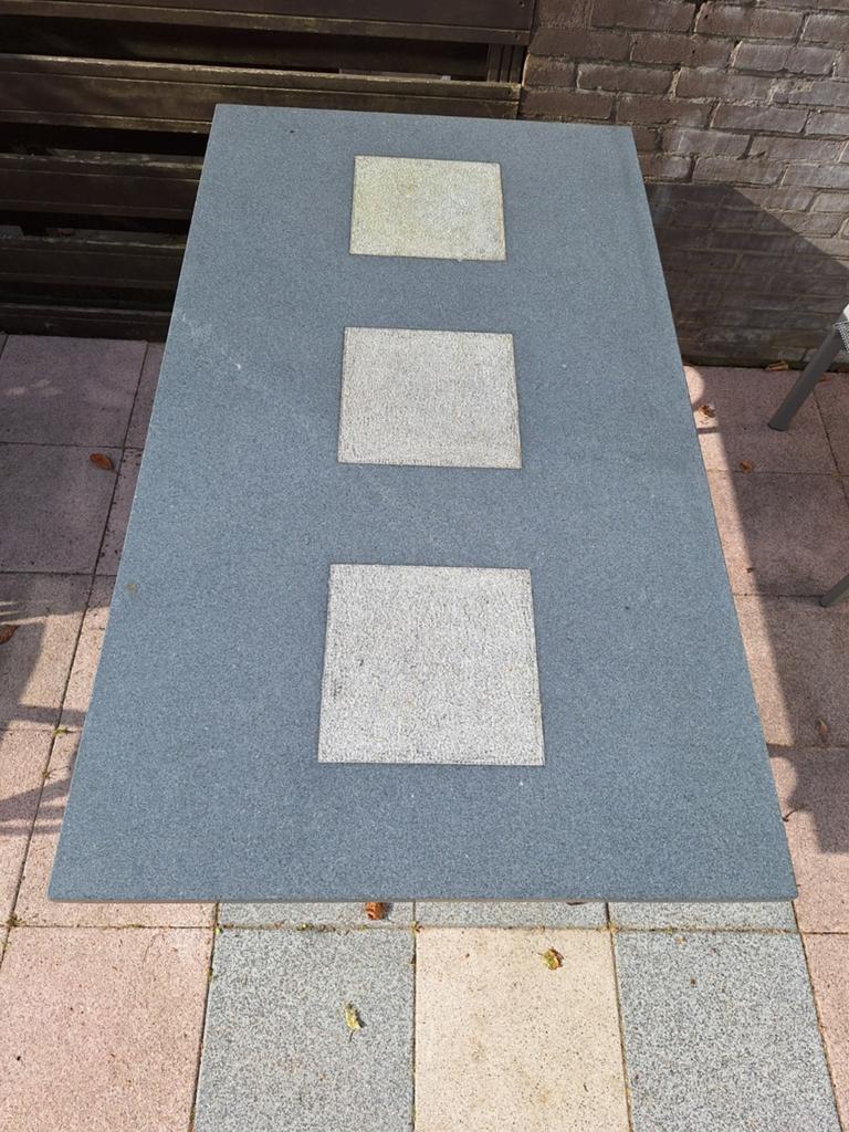 Granieten tuintafel, Tuin en Terras, Tuintafels, Ophalen, Rechthoekig, Overige materialen