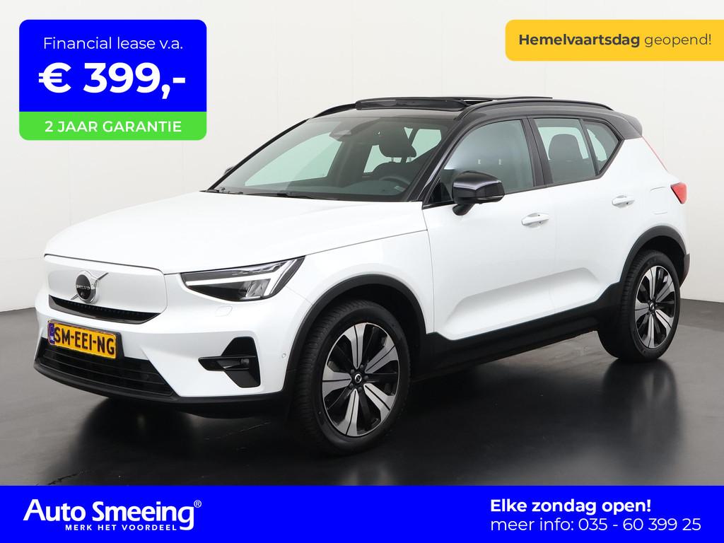 Volvo XC40 Recharge Ultimate 70 kWh | Panoramadak | Zondag O, Auto's, 12 maanden, Stof, Wit, 231 pk