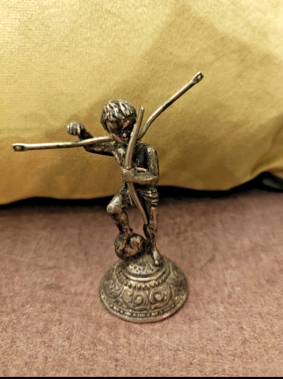 Antiek Victoriaans Beeldje Cupido / Cherubijn (ca. 1880), Ophalen of Verzenden