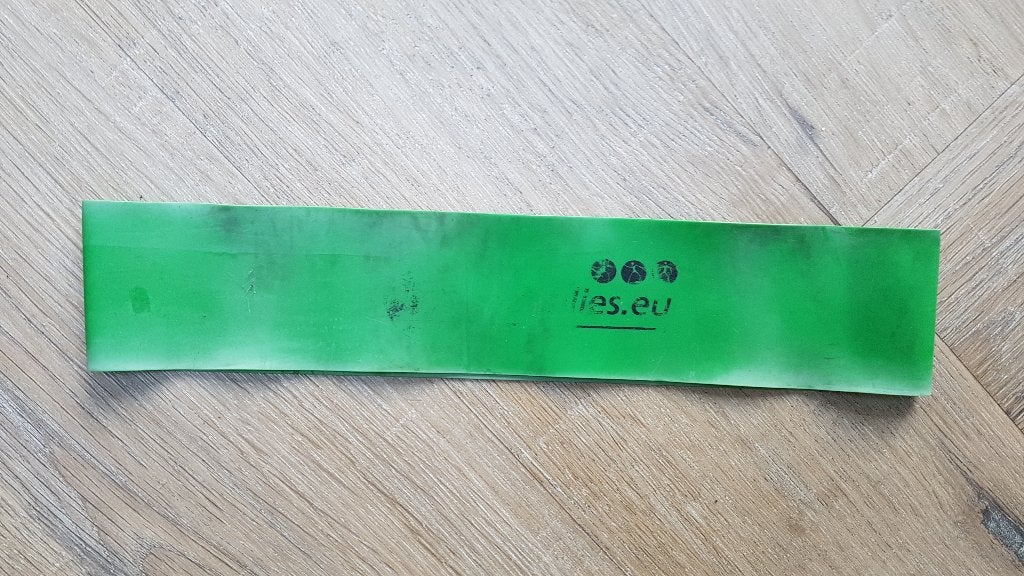 Gymband / Weerstandband / Fitness elastiek Groen 25x5cm, Sport en Fitness, Fitnessmaterialen, Ophalen of Verzenden, Gebruikt, Weerstandband