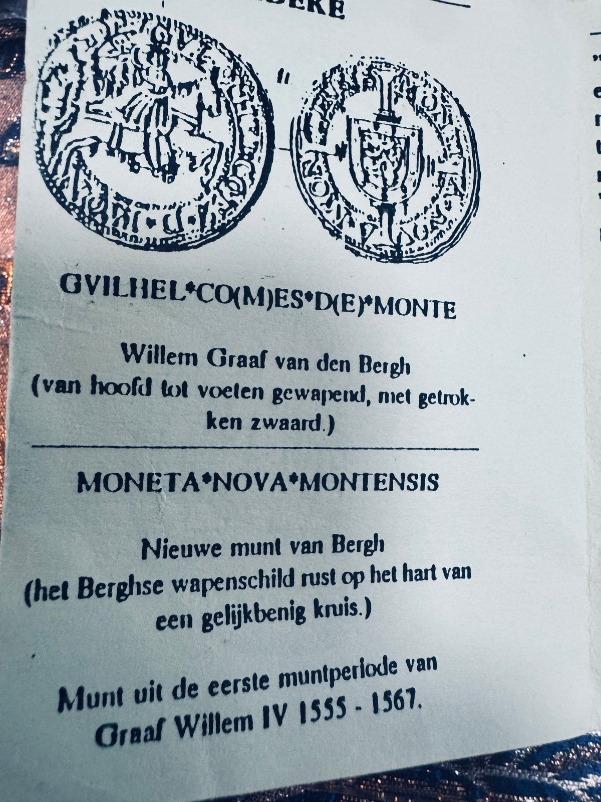 2x Munt van Bergh, Graaf Willem IV (1555-1567), Postzegels en Munten, Ophalen of Verzenden, Vóór koninkrijk, Overige waardes, Losse munt