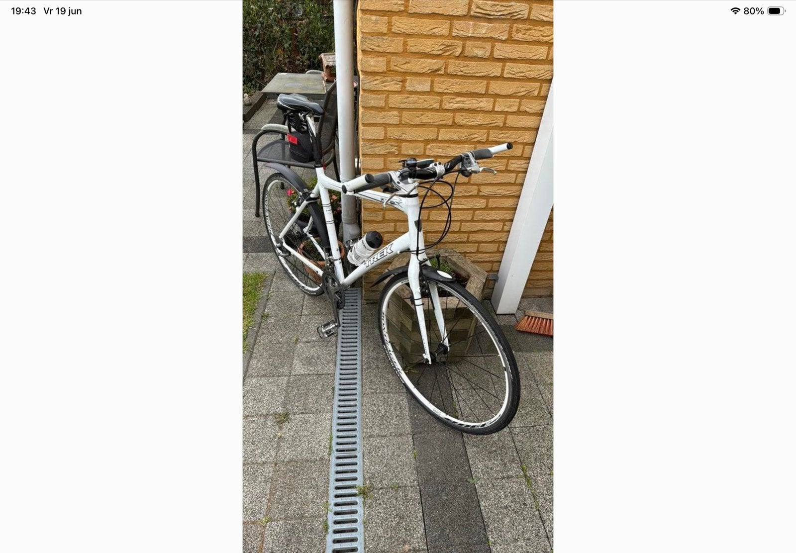 Trek 7.7 FX Hybride Fiets - Wit, Goede Staat maat 57, Fietsen en Brommers, 28 inch, Gebruikt, Velgrem, 15 tot 20 versnellingen