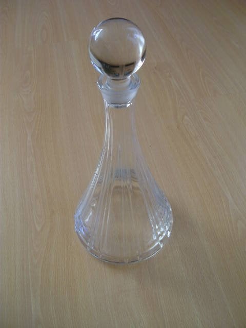 Karaf met stop, whisky, wijn, water. Geheel van glas, Overige typen, Ophalen of Verzenden, Overige stijlen, Glas