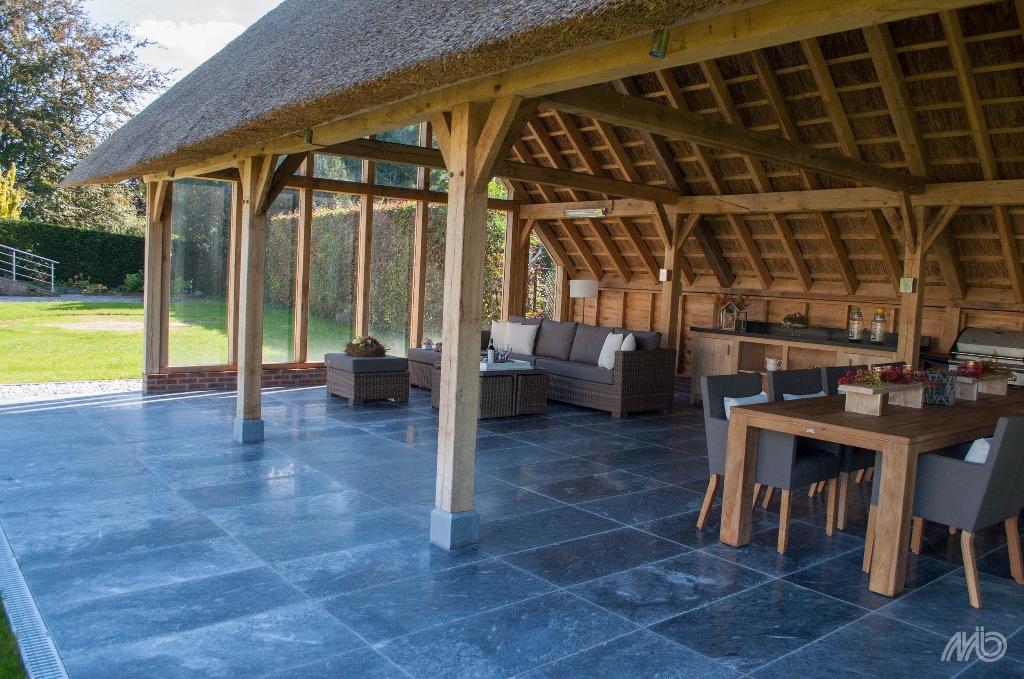 Antique blue terras tegel 3 en 5 cm dik vanaf € 44,95m2, Ophalen, 60 cm of meer, Hardsteen, Nieuw