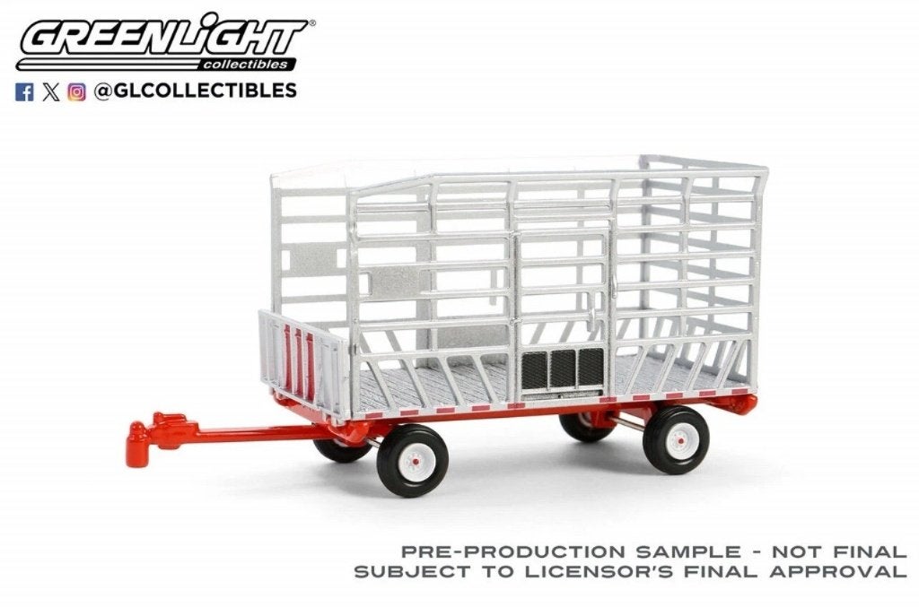 Hooiwagen of balen stro kar v Greenlight 1/64 On the Farm, Ophalen of Verzenden, Nieuw, Tractor of Landbouw