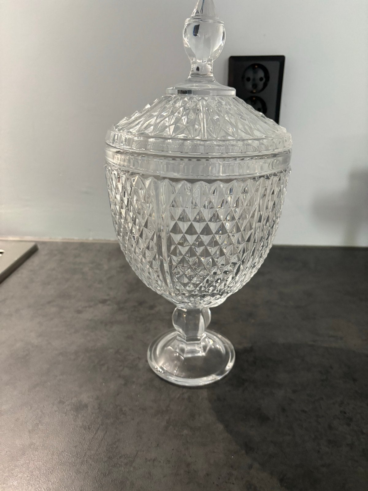 Glazen Bonbonnière met Deksel - Vintage Stijl, Ophalen of Verzenden, Zo goed als nieuw, Glas, Klassiek