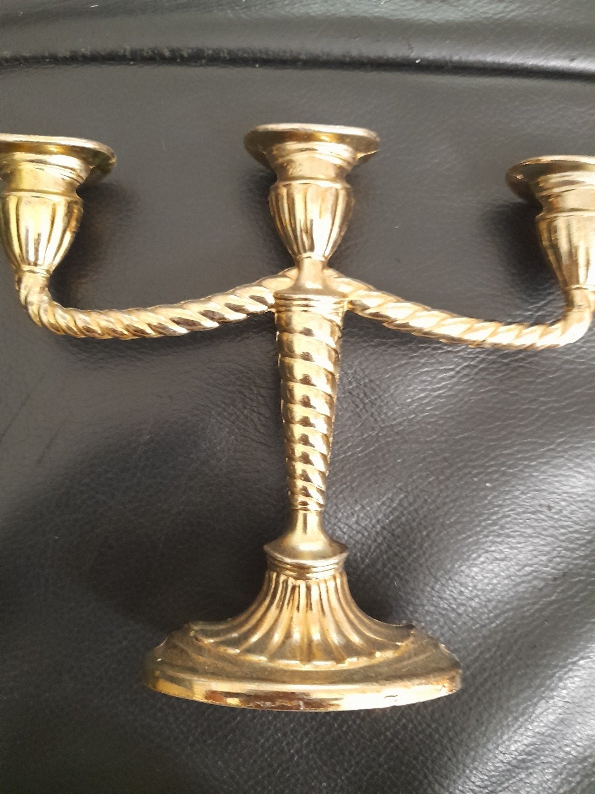 Vintage kleine Kandelaar - Drie Armig, Ophalen of Verzenden