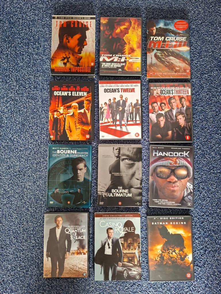 12 actie DVD's, Cd's en Dvd's, Vanaf 12 jaar, Ophalen of Verzenden, Zo goed als nieuw, Actie