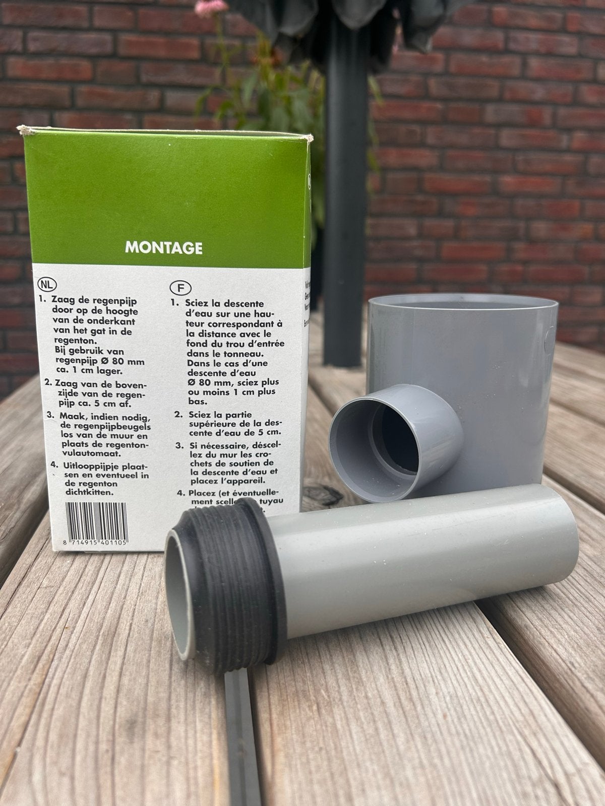 Regenton vulautomaat PVC voor regenpijp, Ophalen, Afvoer, Pvc, 60 tot 80 mm