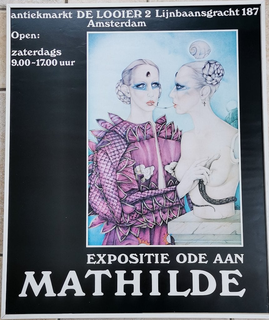 ingelijst Carel Willink Mathilde tentoonstellingsposter #2, Ophalen of Verzenden, Gelezen