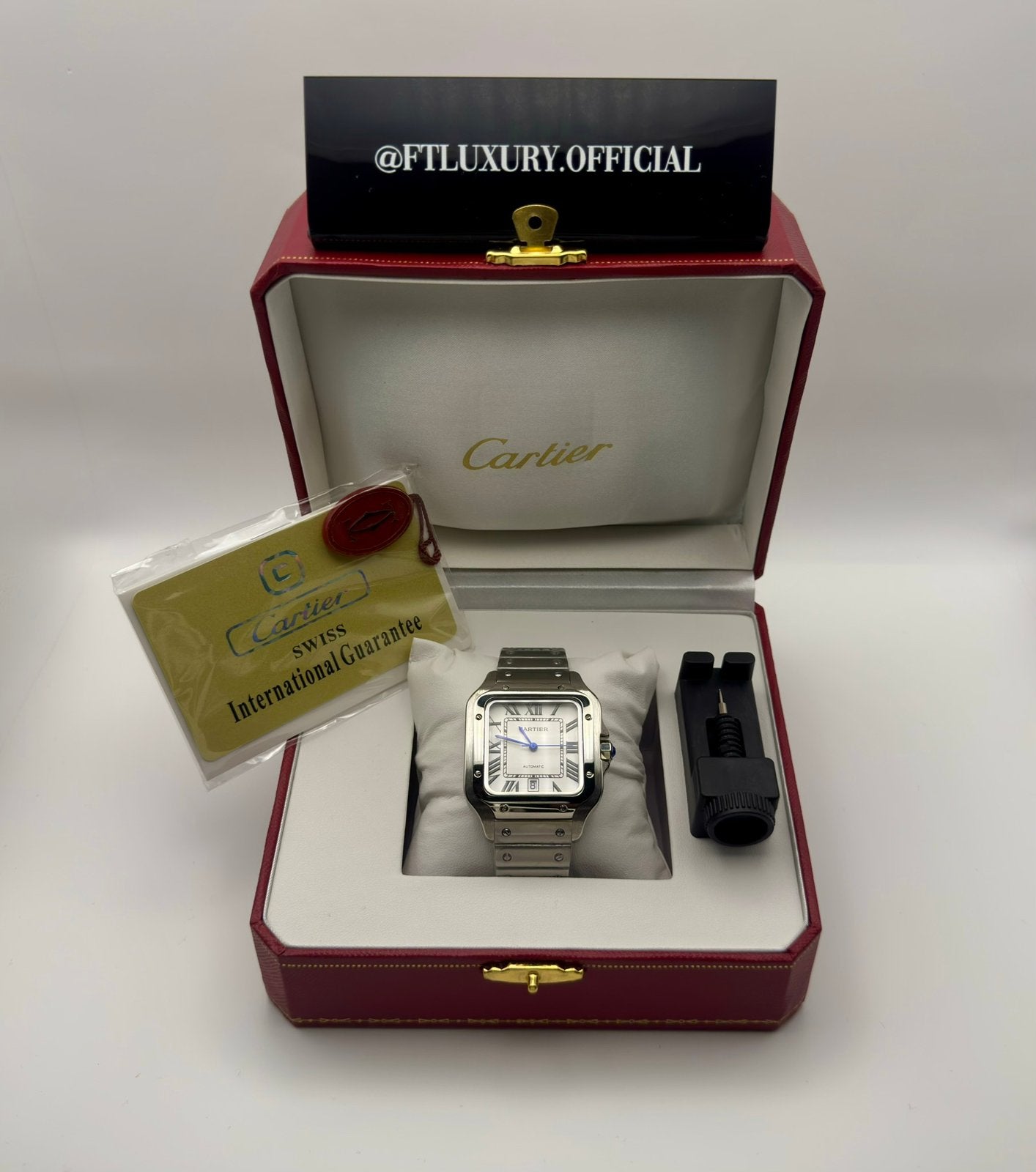 Cartier santos Large wit, Ophalen of Verzenden, Nieuw, Wit