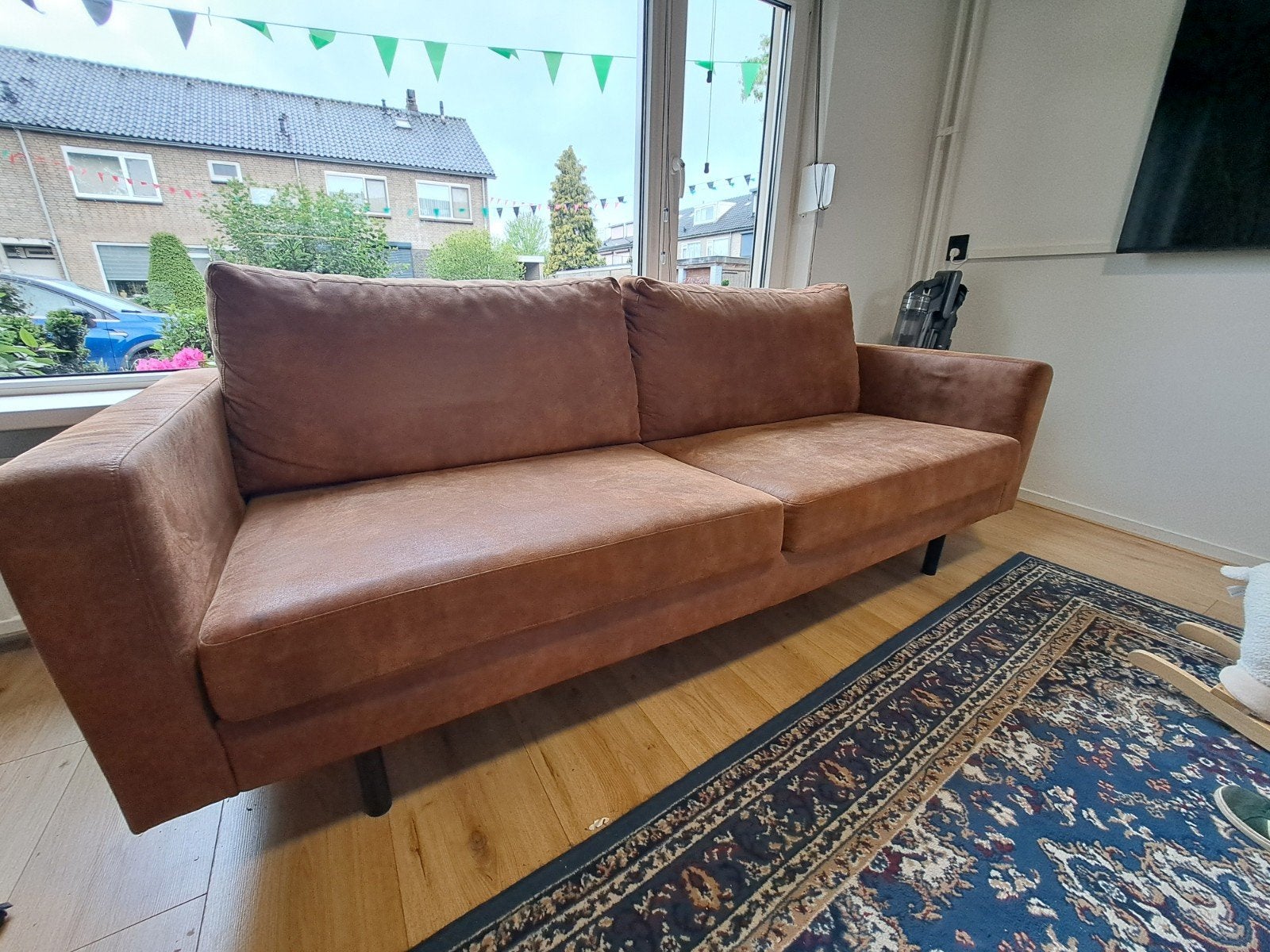 2,5 zits bank cognac lederlook, Ophalen