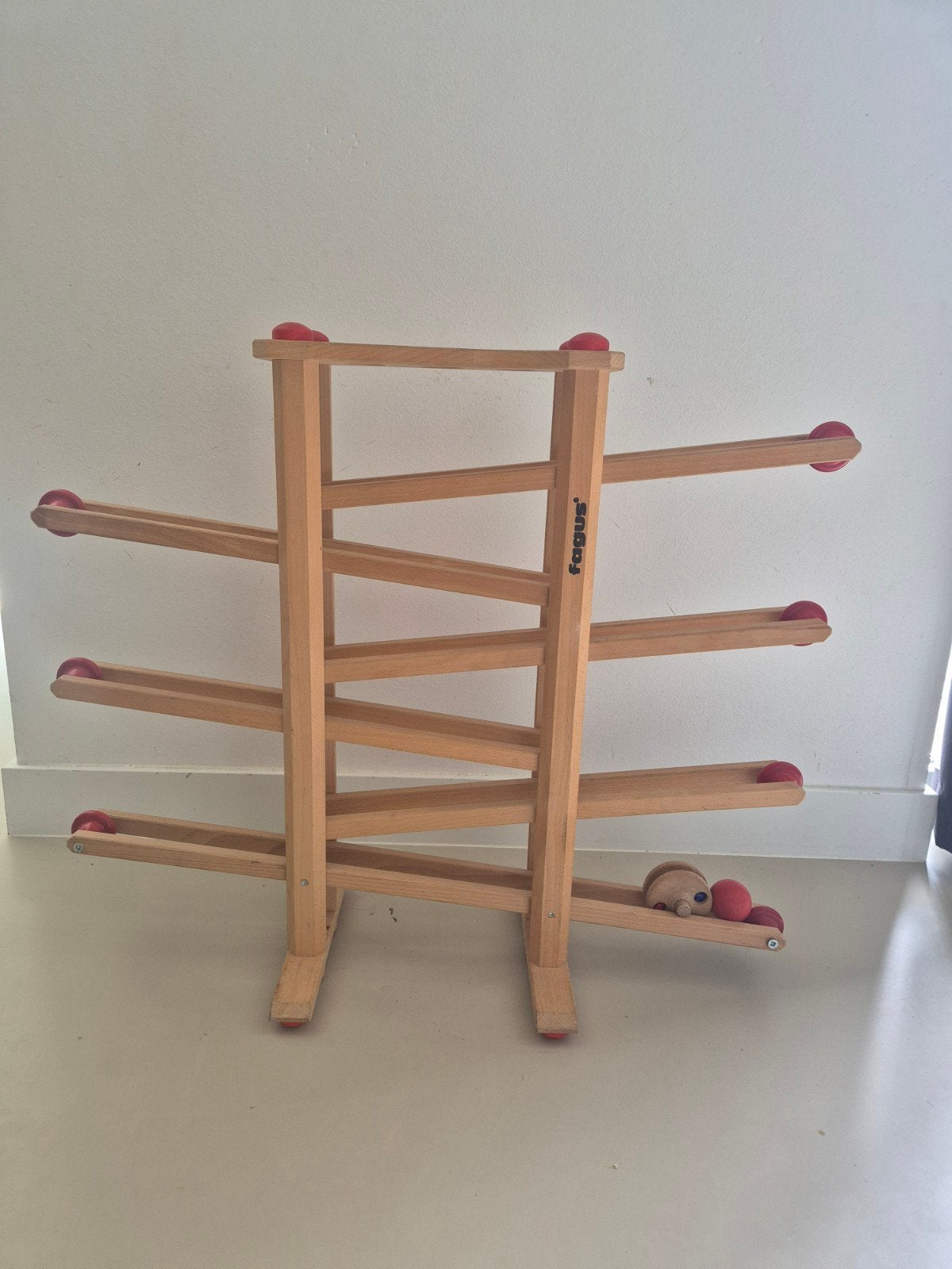 Fagus houten knikkerbaan met ballen en knikkerwiel, Ophalen, Zo goed als nieuw, Overige typen