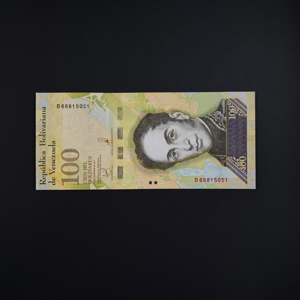 100000 bolivar Venezuela #038, Postzegels en Munten, Bankbiljetten | Amerika, Verzenden, Zuid-Amerika, Los biljet