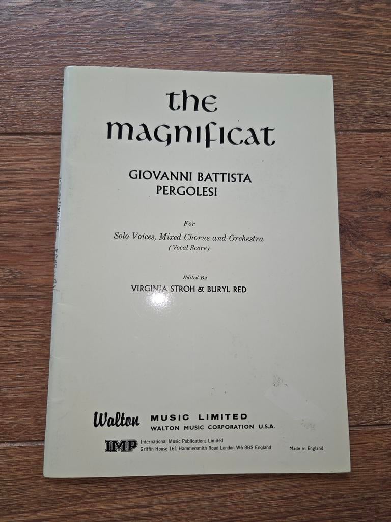 Zang koor Magnificat - Giovanni Battista Pergolesi ), Gebruikt, Klassiek, Koor, Ophalen of Verzenden
