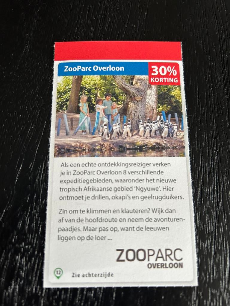 Voordeelcoupon ZooParc Overloon, Eén persoon
