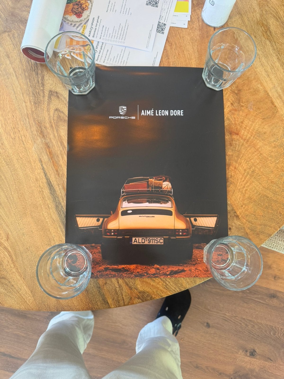 Aime leon dore poster (tribute porsche x ADL), Verzamelen, Ophalen, Zo goed als nieuw, Auto's