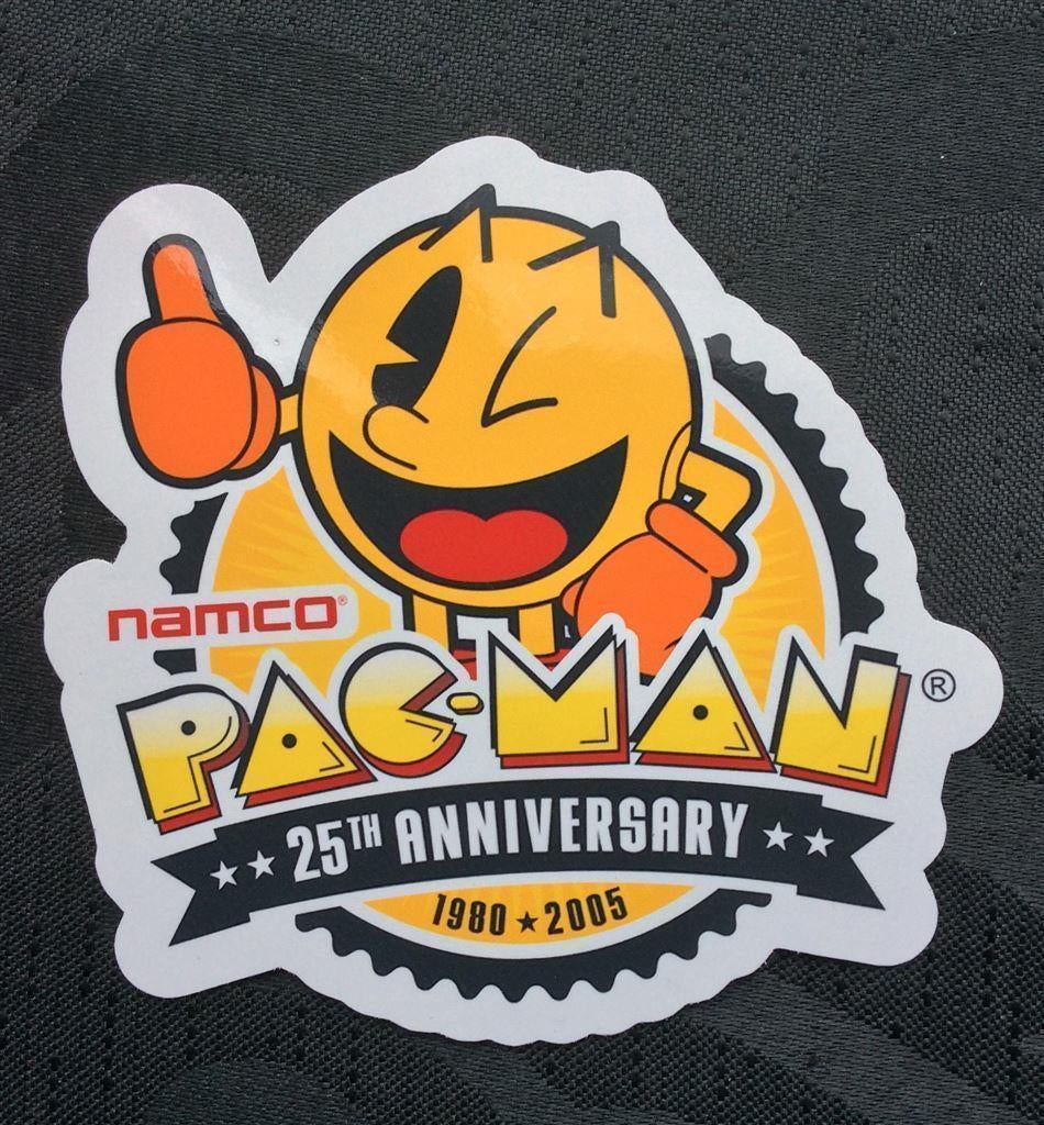 Pac-Man NAMCO Retro arcade bartop kast game Sticker pacman, Ophalen of Verzenden, Nieuw, Bedrijf of Vereniging