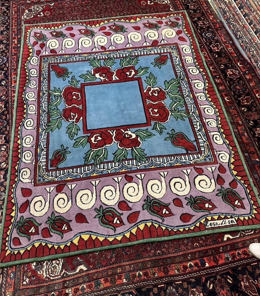 Individueel Tapijt Roza Liza Holland ( Rug Carpet) 255x203cm, Huis en Inrichting, Stoffering | Tapijten en Kleden, Zo goed als nieuw
