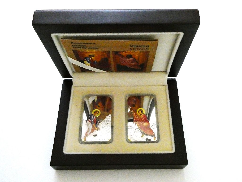 Zilver proofset Mozes 2 x ounce zilver 999 Limeted Edition, Ophalen of Verzenden
