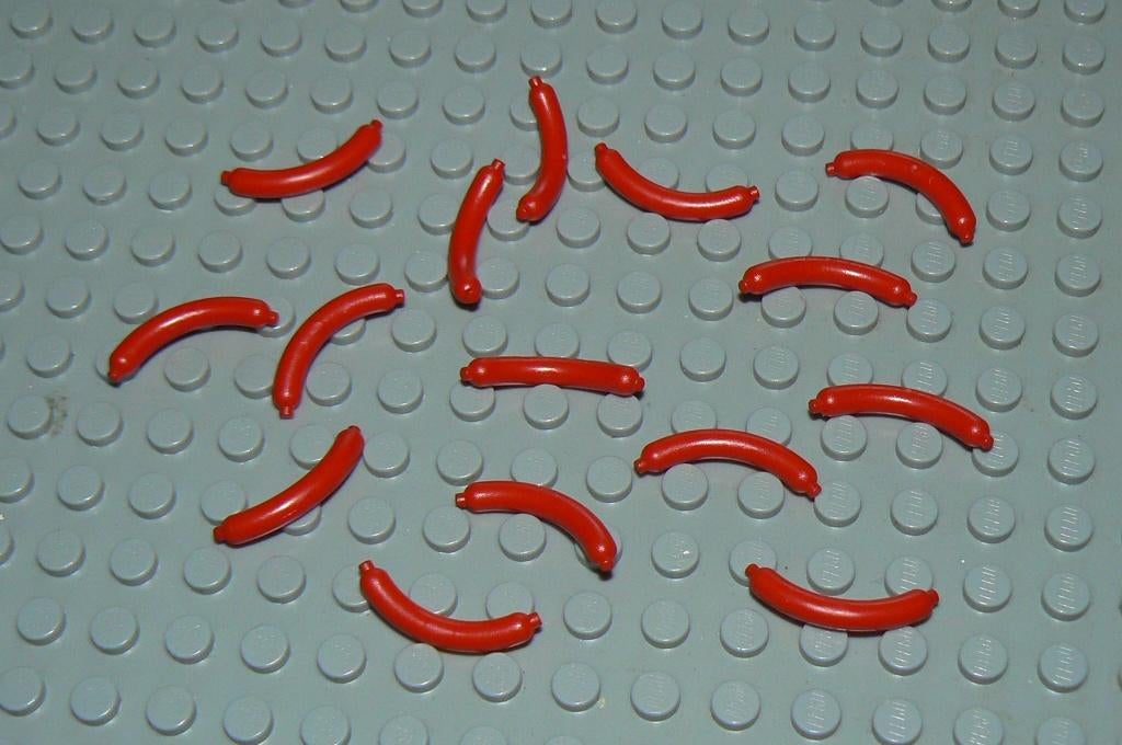 L1204 Hot dogs rood 15 st., Ophalen of Verzenden, Nieuw, Losse stenen, Lego