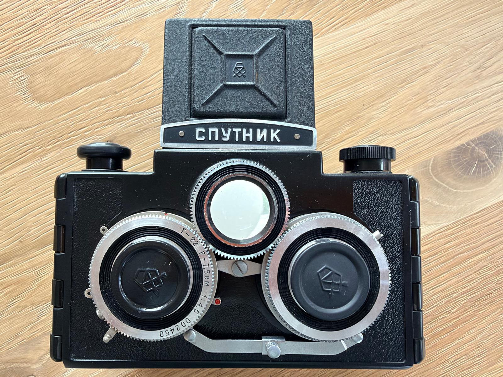 Prachtige Vintage Sputnik 3D Stereo Camera + Contactraam, Audio, Tv en Foto, Ophalen of Verzenden, Gebruikt, Compact, Overige Merken