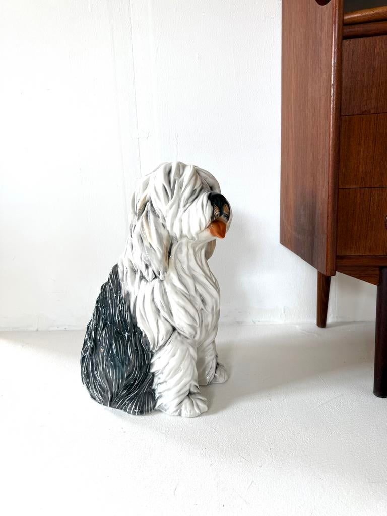 Vintage keramieken Bobtail, Italië ‘60, Ophalen of Verzenden, Zo goed als nieuw, Dier